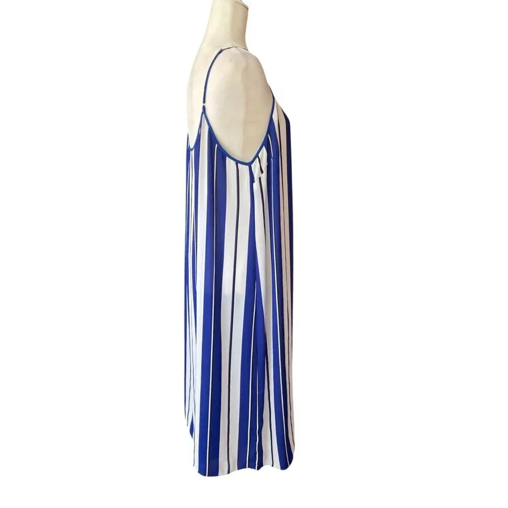 J.Crew striped crepe Swim Cover Up Slip Dress SZ XL - Picture 2 of 10